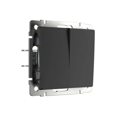 Выключатель Werkel W1123006/ Перекрестный выключатель двухклавишный (чёрный)