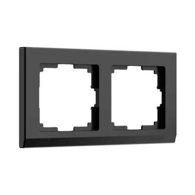 Рамка Werkel W0021808/ Рамка на 2 поста Stark (черный)