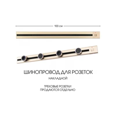 Электроустановочный шинопровод Am-track-sockets 385201TOB/100 Gold