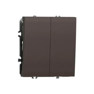 Выключатель 2-клавишный Donel S08 DB10500-DS29553, 10 A 250 В, мокко