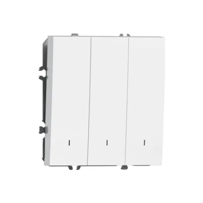Выключатель 3-клавишный с подсветкой Donel S08 DB28300-DS28303-DB00001, 10 A 250 В, глянцевый белый