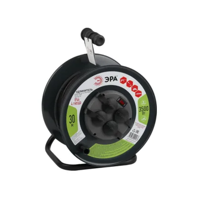 Удлинитель силовой ЭРА RMx-4es-3x1.5-30m-IP44(KG) на металлической катушке с заземлением