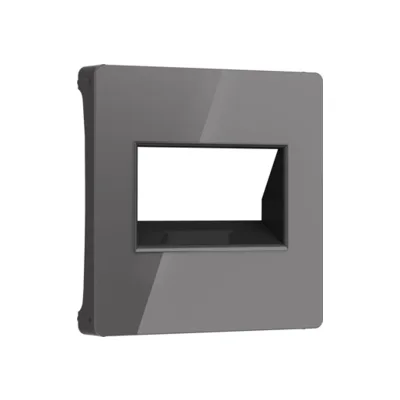 Накладка на механизм Werkel W1191144/ Накладка для двойной розетки Ethernet RJ-45 (графит акрил)