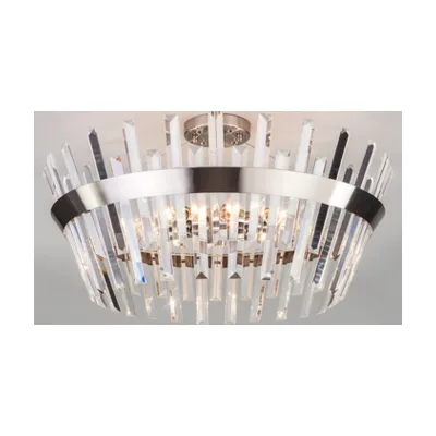 Светильник на штанге TK Lighting Steccato 10111/8 сатин-никель / прозрачный хрусталь Strotskis