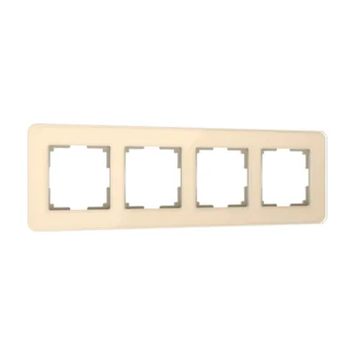 Рамка Werkel Elite айвори W0042443/ Рамка на 4 поста Elite (айвори, стекло)