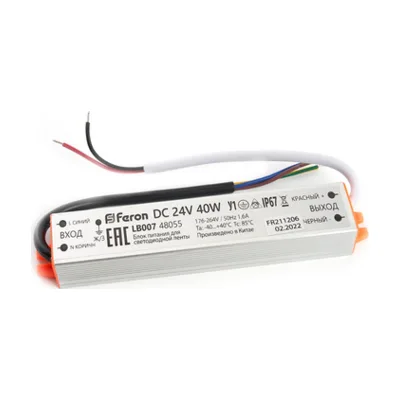 Трансформатор электронный для светодиодной ленты Feron lb007 48055