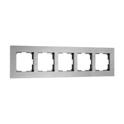 Рамка Werkel AluMax алюминий W0053506/ Рамка на 5 постов AluMax (алюминий)