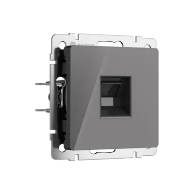 Розетка Werkel W1181044/ Розетка Ethernet RJ-45 (графит акрил)