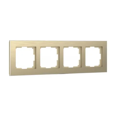 Рамка на 4 поста Werkel Aluminium W0041711 (шампань)