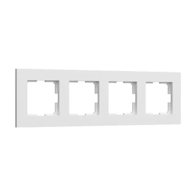 Рамка Werkel Slab белый софт W0042961/ Рамка на 4 поста Slab (белый софт)