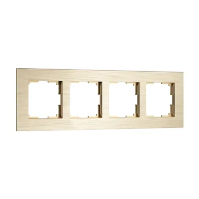 Рамка Werkel W0043511/ Рамка на 4 поста AluMax (шампань)