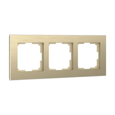 Рамка Werkel W0031711/ Рамка на 3 поста Aluminium (шампань)