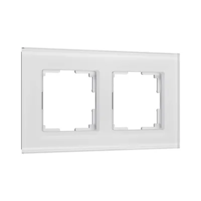 Рамка Werkel W0023101/ Рамка на 2 поста Senso (белый, стекло soft-touch)