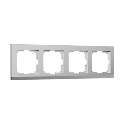 Рамка Werkel W0041865/ Рамка на 4 поста Stark (серебряный матовый)