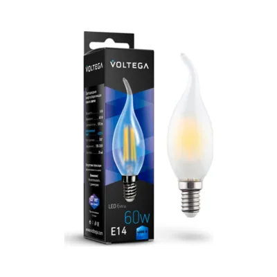 Лампочка светодиодная Candel wind matt 6W 7026