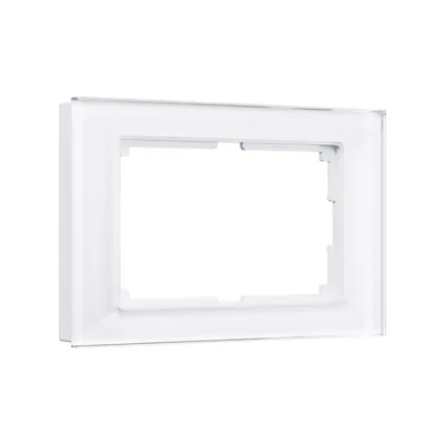 Рамка Werkel W0081101/ Рамка для двойной розетки Favorit (белый,стекло)
