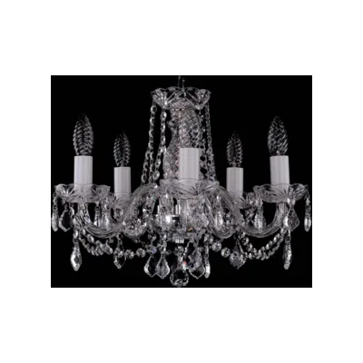 Подвесная люстра Bohemia Ivele Crystal 1402 1402/5/141/Ni/Leafs