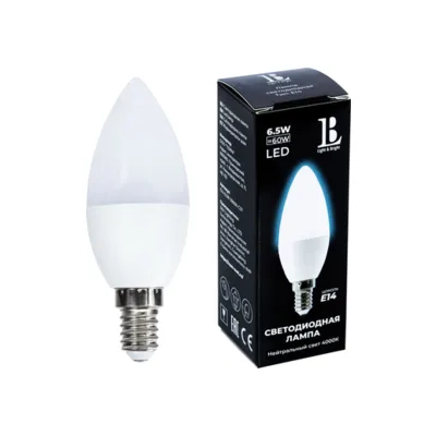 Лампочка светодиодная L&B E14-6,5W-4000К-C37