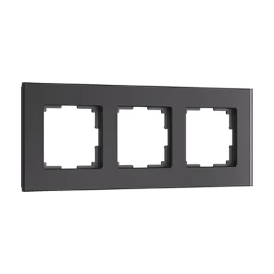 Рамка Werkel W0033108/ Рамка на 3 поста Senso (черный, стекло soft-touch)