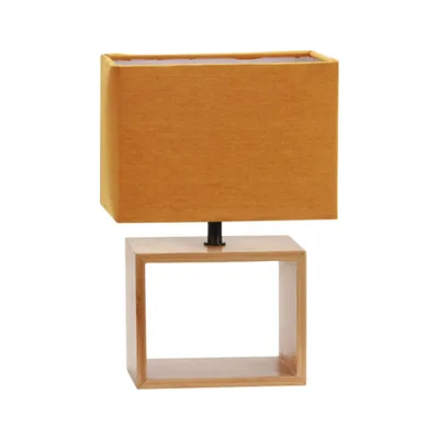 UML-B401 E27 ORANGE/WOOD Светильник настольный декоративный под лампу Е27, 40W. Механический выключатель. Оранжевый. ТМ Uniel