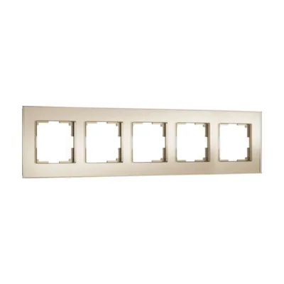 Рамка Werkel Senso шампань soft-touch W0053111/ Рамка на 5 постов Senso (шампань, стекло soft-touch)
