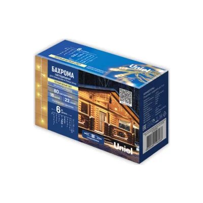 Бахрома светодиодная Uniel ULD-B6006-080 (UL-00012073), IP44, тёплый белый