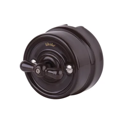 Выключатель Werkel W5620014/ Выключатель на 4 положения двухклавишный (коричневый) Ретро