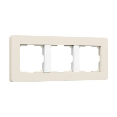 Рамка Werkel Split айвори/белый, soft-touch W0033066/ Рамка на 3 поста Split (айвори/белый, soft-touch)