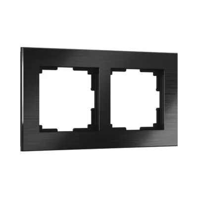 Рамка Werkel W0021708/ Рамка на 2 поста Aluminium (черный алюминий)