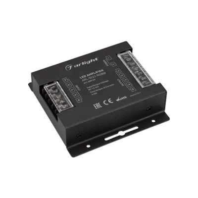4-х канальный RGBW усилитель для контроллеров (12-24VDC) Arlight 027141