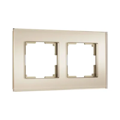 Рамка Werkel W0023111/ Рамка на 2 поста Senso (шампань, стекло soft-touch)