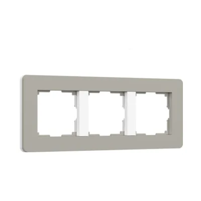 Рамка Werkel Split дымчатый/белый, soft-touch W0033067/ Рамка на 3 поста Split (дымчатый/белый, soft-touch)