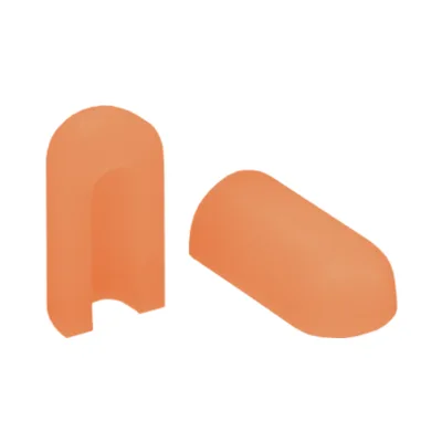 Торцевая заглушка для NeonLine ELF PVC интерьерный, 8мм, боковой изгиб, оранжевый, для 1см (10 шт)