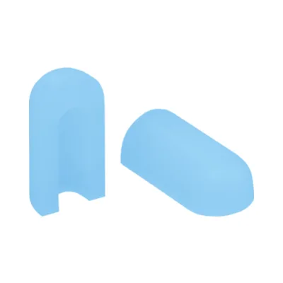 Торцевая заглушка для NeonLine ELF PVC интерьерный, 8мм, боковой изгиб, голубой, для 1см (10 шт)