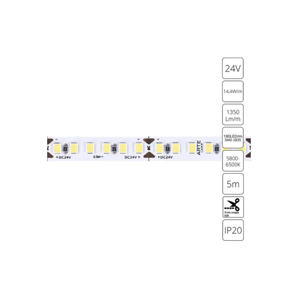Светодиодная лента Arte Lamp Tape A2418008-03-6K