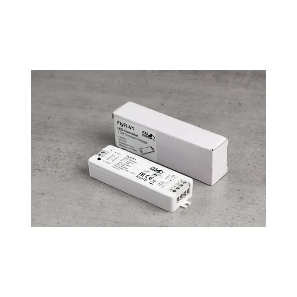 Fly-Fi Диммер/Контроллер V1 - 1CH*8A 5-36В DC, Push-DIM, CV, пластик, гарантия 5 лет FF-D-V1