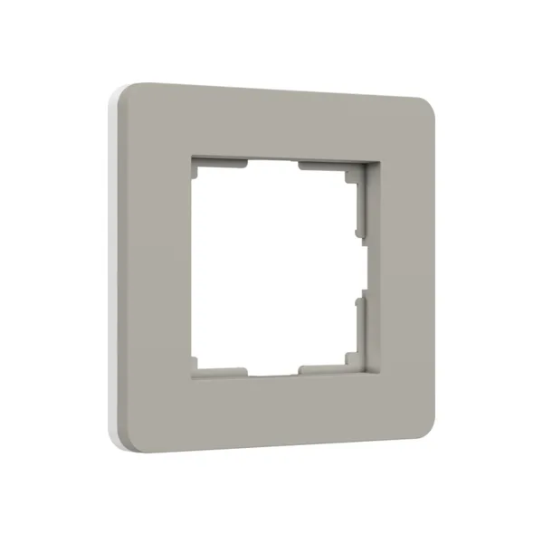 Рамка Werkel Split дымчатый/белый, soft-touch W0013067/ Рамка на 1 пост Split (дымчатый/белый, soft-touch)