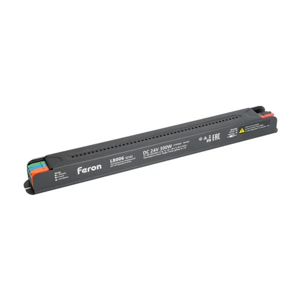 Трансформатор для светодиодной ленты с диммированием 300W 24V IP20 Feron LB006 52132