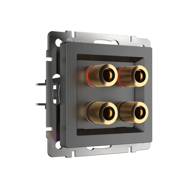 Розетка Werkel W1185004/ Акустическая розетка (графит рифленый)
