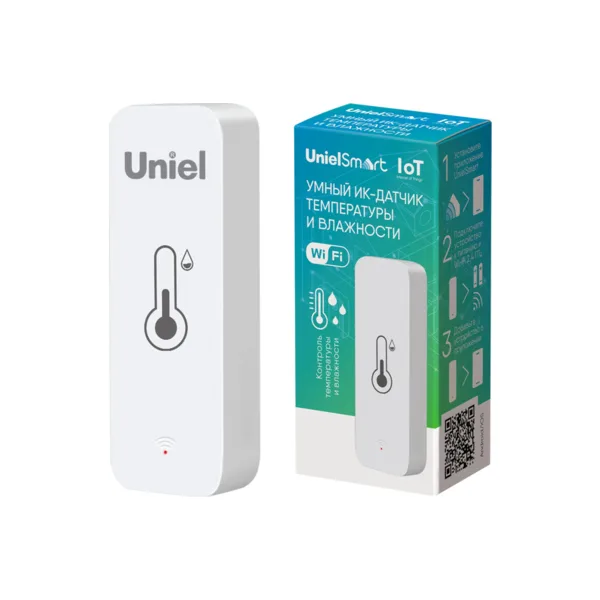 Датчик температуры и влажности умный Wi-Fi Uniel USN-A500 TS/WF WHITE