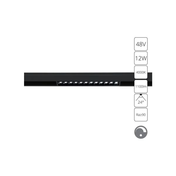 Трековый светильник Arte Lamp Linea A4684PL-1BK
