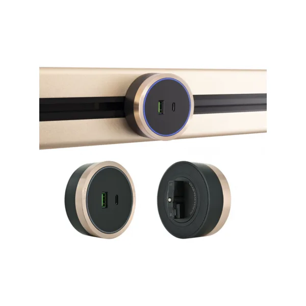 Трековая розетка Arte Milano Am-track-sockets 380066TS LED/USB-Type-C Gold