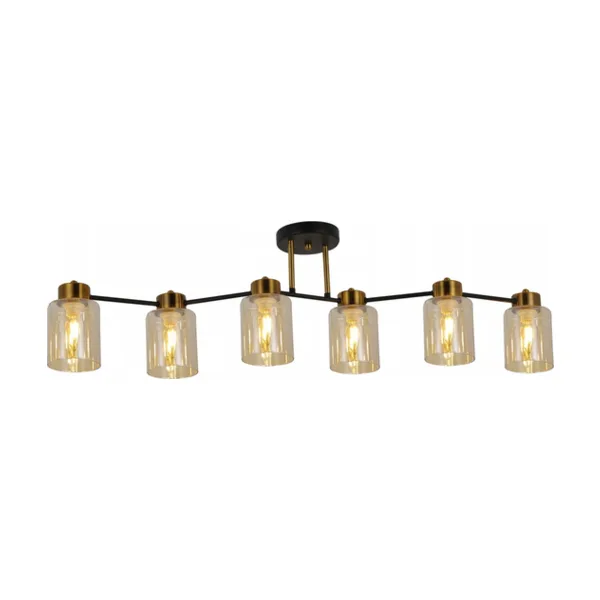 Потолочная люстра ILLUMICO IL6111-6COU-79 BK GD Qui