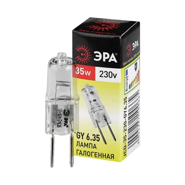 Лампочка галогеновая ЭРА GY6.35-JCD-35W-230V