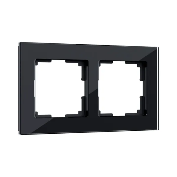 Рамка Werkel W0021108/ Рамка на 2 поста Favorit (черный,стекло)