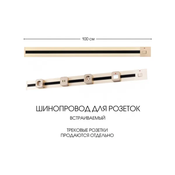 Электроустановочный шинопровод Am-track-sockets 385201TBB/100 Gold
