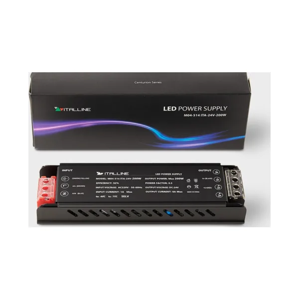 Блок питания к светодиодным лентам M04-509/510/511/512 Italline M04-514 ITA-24V-200W