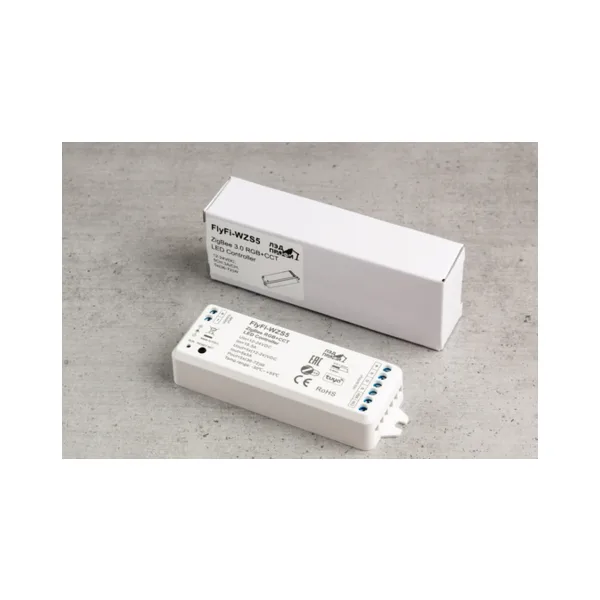 Fly-Fi Диммер/Контроллер WZS5 - 5CH*3A 12-24В DC, Zigbee RGB+CCT, CV, пластик, гарантия 5 лет FF-C-WZS5