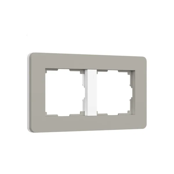 Рамка Werkel Split дымчатый/белый, soft-touch W0023067/ Рамка на 2 поста Split (дымчатый/белый, soft-touch)