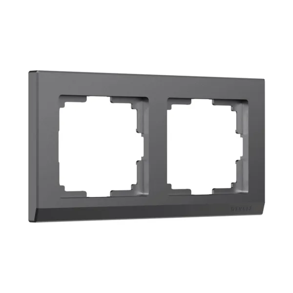 Рамка Werkel W0021864/ Рамка на 2 поста Stark (графит матовый)